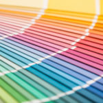 Open Pantone sample colors catalogue.