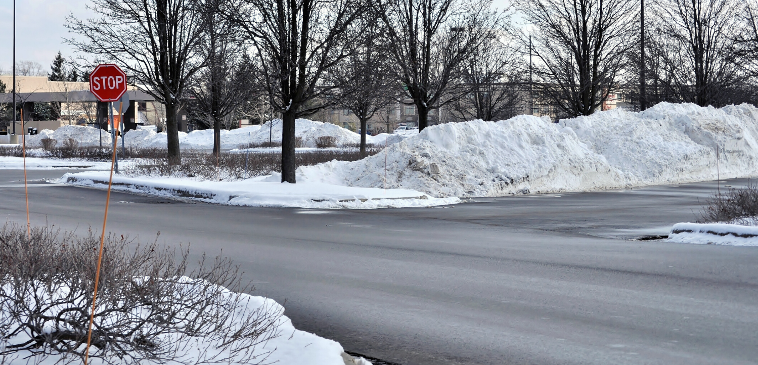 plowed parking lot