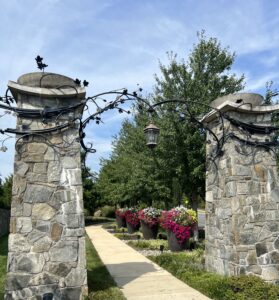 Beautiful stone common area at HOA