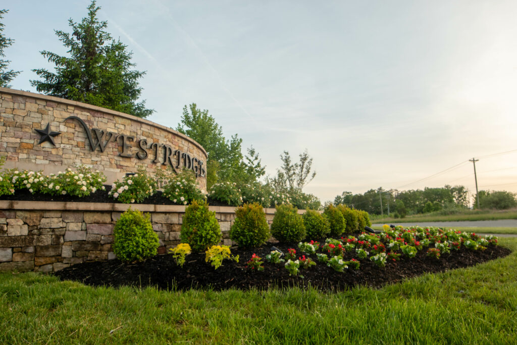 Beautiful flower installation at a northern Virginia HOA